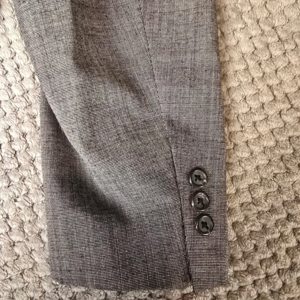 Givenchy Monsieur Vintage Double-Breasted‎ Blazer - Gray Micro-Check